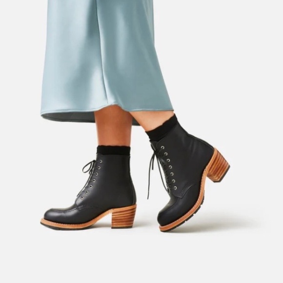 Red Wing Shoes Shoes - Red Wing 3405 Clara Black Leather Lace Up Boot W Heel Women's Size 8